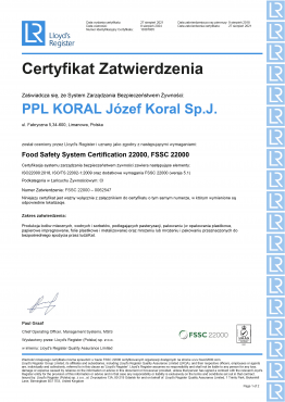 Certificate Limanowa PL