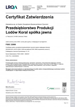 FSSC 0062547 Limanowa (PL)